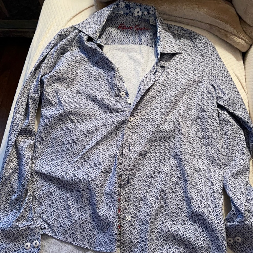Boys large button up shirt